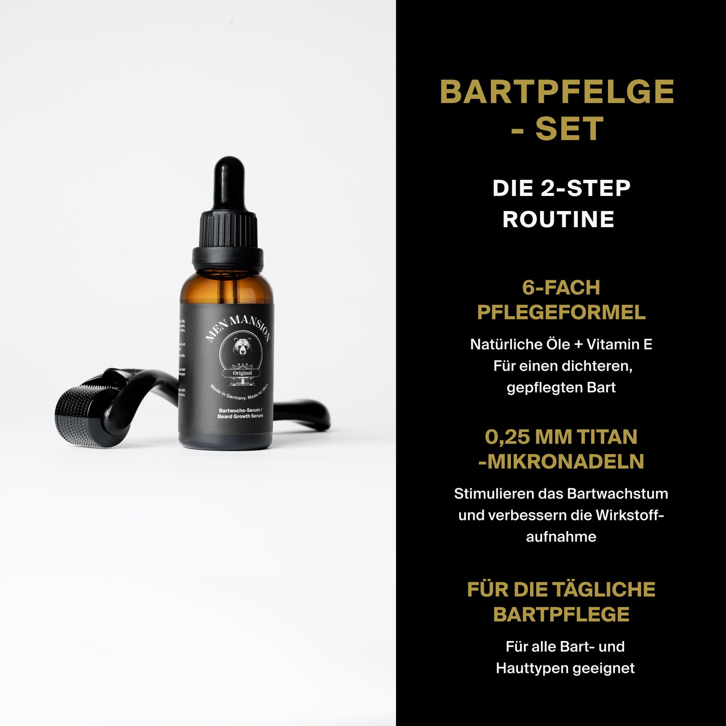Men Mansion Bartpflege Set – natürliche Bartpflege für Männer, Made in Germany