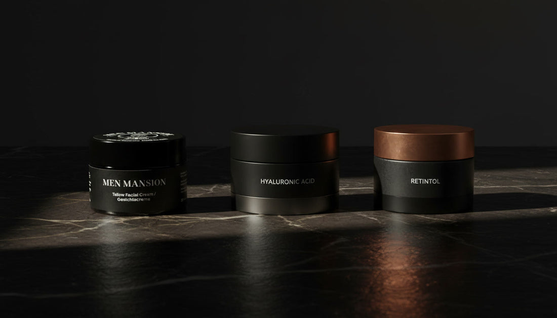 Tallow vs. Hyaluron vs. Retinol – Was ist wirklich besser für Männerhaut?